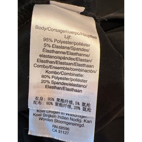 DKNY Black Evening Goth Dress Women’s Large L Gothic Elegant Party Formal - Picture 8 of 9